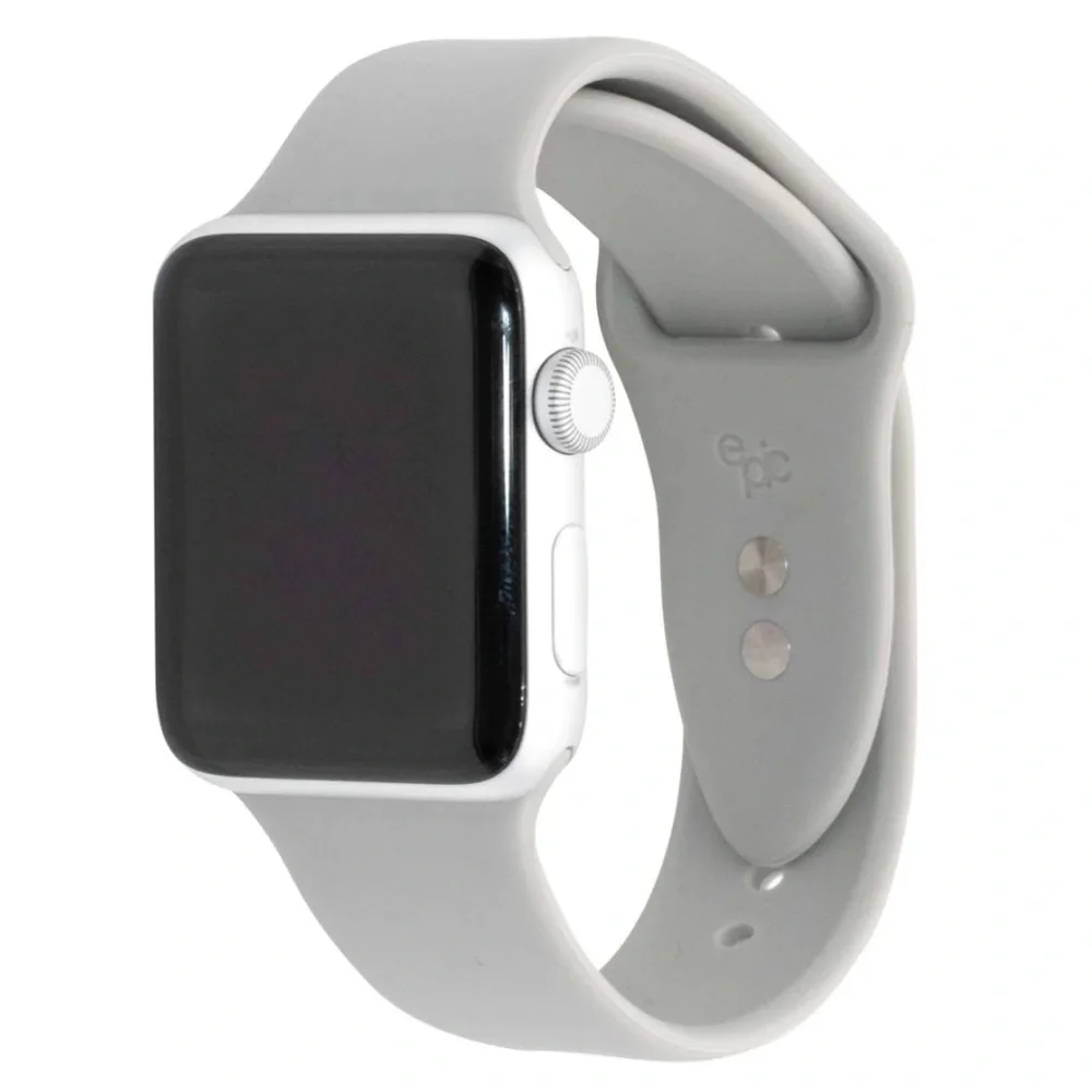 Gray Apple Watch silicone band NWT